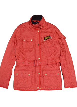 Barbour international стьогана куртка утеплена оригінальна червона оригінал3 фото