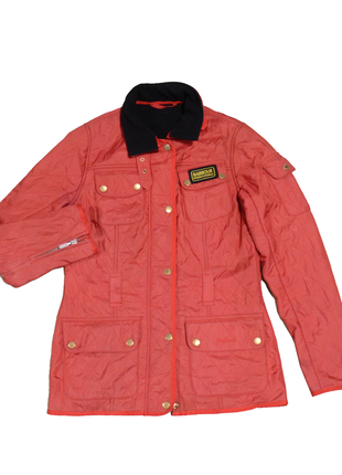Barbour international стьогана куртка утеплена оригінальна червона оригінал2 фото