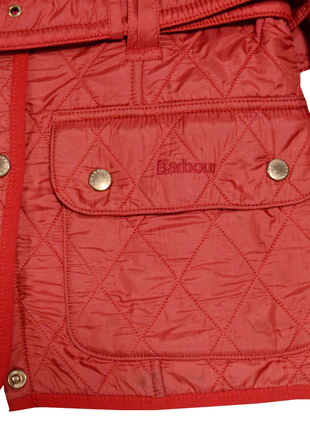 Barbour international стьогана куртка утеплена оригінальна червона оригінал6 фото