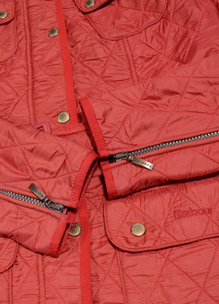 Barbour international стьогана куртка утеплена оригінальна червона оригінал7 фото