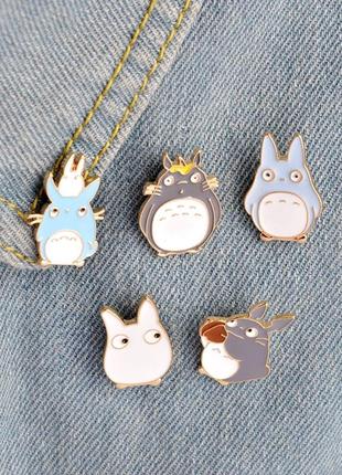 Набір пінів 5 шт. / значки металеві тоторо / брошки