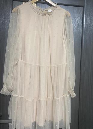 Сукня h&m колір айворі л/хл (ідеально для фотосесії)
