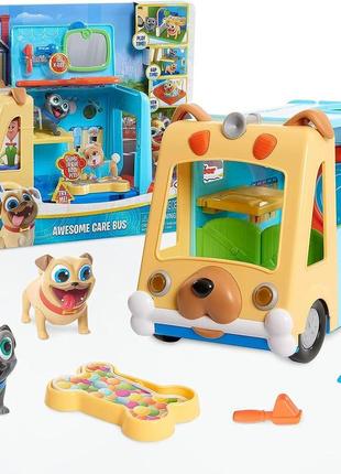 Игровой набор интерактивный автобус дружных мопсов puppy dog pals care bus