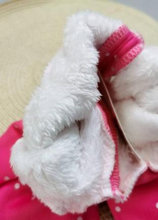 Утеплені лосинки для дівчинки з ведмедиками рожеві10 фото