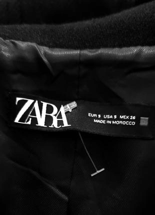 Zara шерстяное кроп пальто с капюшоном /8792/7 фото