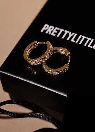 Золотые серьги от prettylittlething