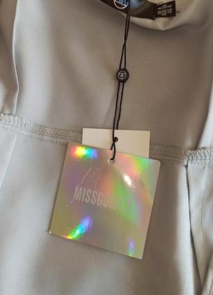 Эксклюзивное серебряное атласное мини-платье missguided #розвантажуюсь10 фото