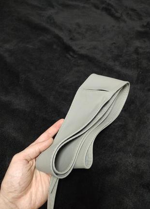 Свет серый широкий пояс женский кушак кожаный натуральный ремень на завязке