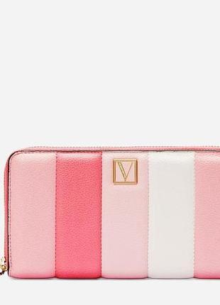 Кошелек victoria's secret large wallet with zip розовый