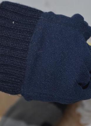4 - 6 лет м/l фирменные вязаные варежки перчатки с флисом детские с орнаментом геп gap