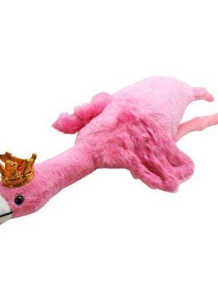 Мягкая игрушка "фламинго-обнимусь", в короне, 100 см (розовый)1 фото