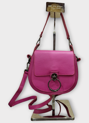 Розовая сумка кросс-боди из натуральной кожи, италия