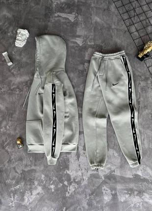 Мужской зимний костюм nike classic fleece gray.2 фото