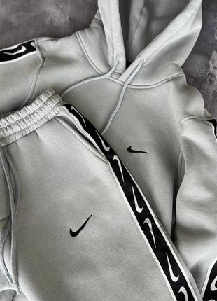 Мужской зимний костюм nike classic fleece gray.4 фото