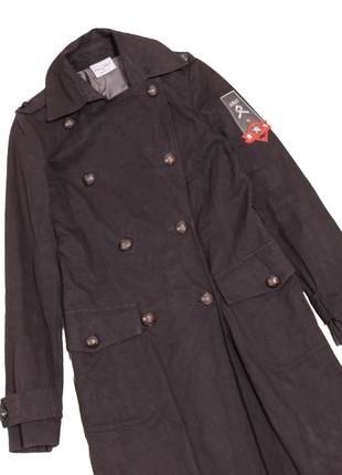 Piu & piu by prada trench army коричневе пальто тренч довгий оригінал2 фото