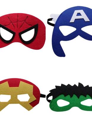 Маска супергероя, маска спайдермена,маска для хлопчика, маска халка1 фото
