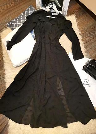 Чорна сукня міді в стилі вінтаж