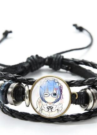 Браслет рэм в очках на затяжках (re:zero)
