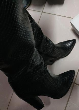 Ботфорти труби шкіряні чоботи estro пітон