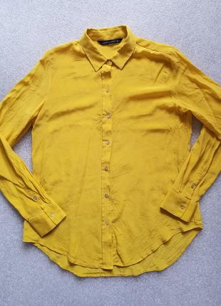 Легка шовкова блуза сорочка zara5 фото
