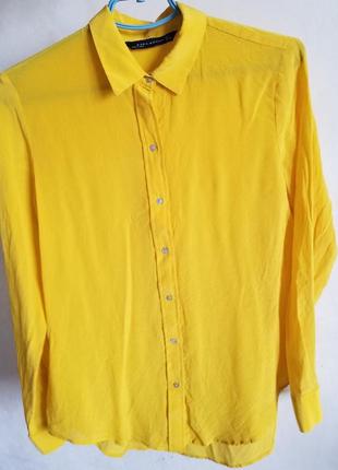 Легка шовкова блуза сорочка zara2 фото