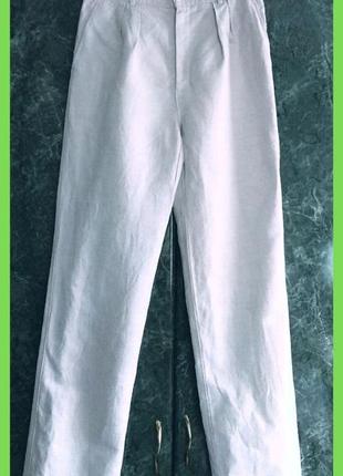 Шикарні жіночі лляні штани льон щільне полотно р. s, м