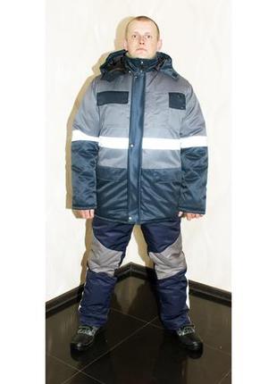 Робочий одяг зимовий комплект з куртки та комбінезона, зимова робоча форма