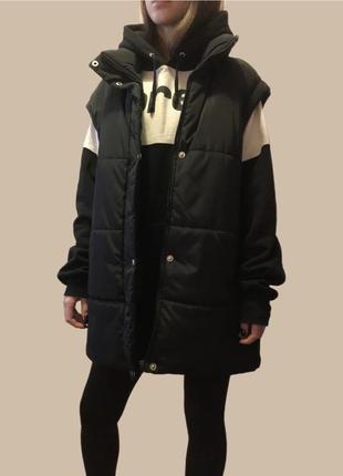 Зимняя куртка трансформер 2 в 1 (куртка-жилетка)5 фото