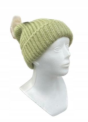 Нова тепла жіноча шапка topshop 🌙 casual pom ribbed beanie