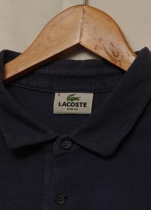 Lacoste рр l slim fit garment dyed поло лонгслив хлопка шерсти и шёлка4 фото