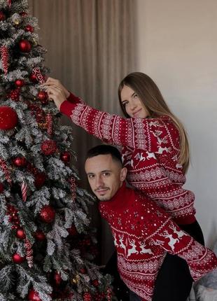 Новогодний свитер с оленями7 фото
