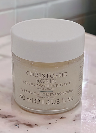 Christophe robin cleansing purifying scrub with sea salt 40ml1 фото