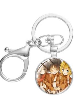 Брелок атака титанов круглый