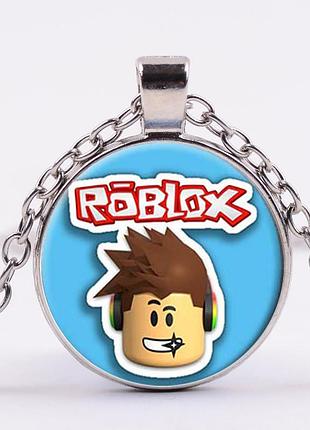 Кулон роблокс (roblox) на сріблястому ланцюжку