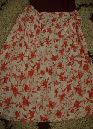 Летняя  цветастая юбка marks & spencer