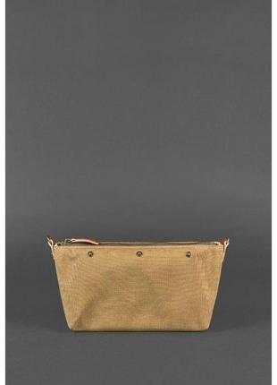 Кожаная плетеная женская сумка пазл s светло-коричневая краст4 фото