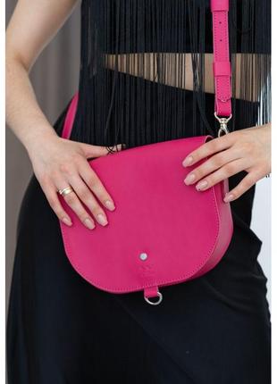 Женская кожаная сумка ruby l фуксия3 фото