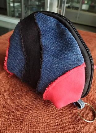 Косметичка женская ручной работы, джинсовая