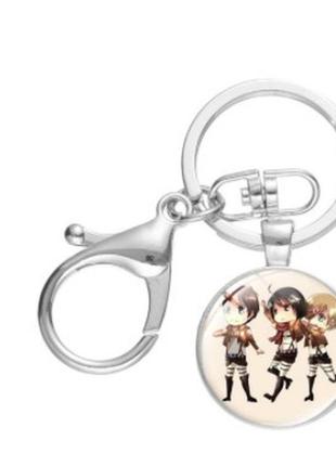 Брелок атака титанов круглый