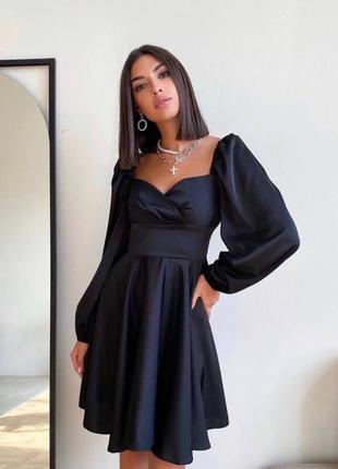 Найромантичніша чорна вечірня стильна трендова елегантна сукня 20232 фото