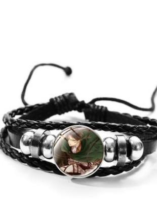 Браслет атака титанів чорний зі вставкою (2)