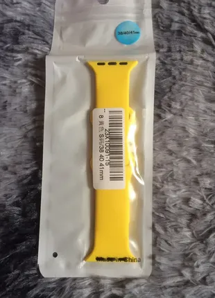 Ремешок для apple watch 38/40/41mm yellow sport band2 фото