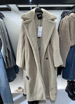 Пальто,дублянка тедди zara