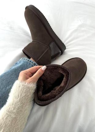 Жіночі угги ugg mini chocolate6 фото