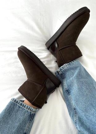 Жіночі угги ugg mini chocolate5 фото