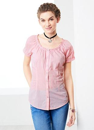 Распродажа! замечательные женские хлопковые блузы tchibo германия р.38,40,42,44,46,48 евро1 фото