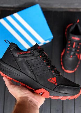 Мужские кожаные кроссовки adidas terrex black