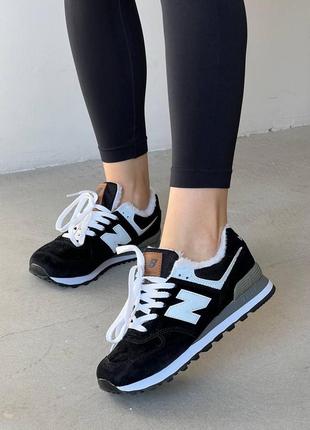 Жіночі кросівки new balance 574 зимові7 фото