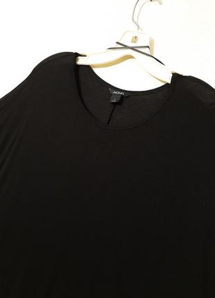Monki брендовое стильное чёрное платье миди трикотажное рукав средний размер 44-50 оверсайз женское5 фото