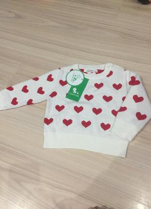 Цена до 1 мая!!! детский свитер с сердечками3 фото